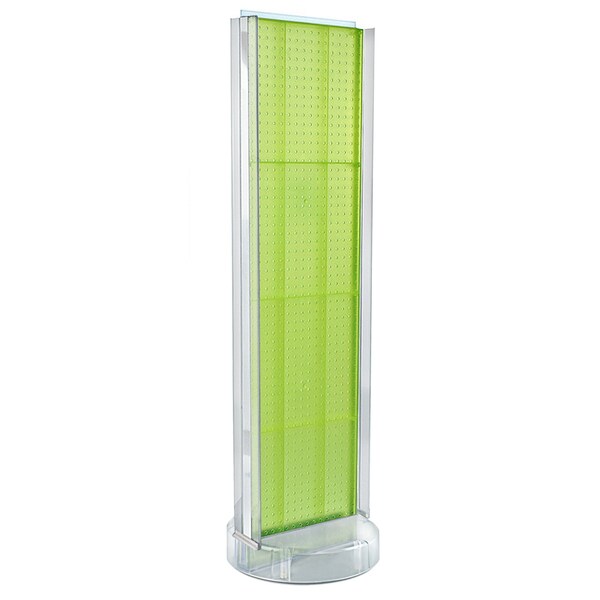2 Sided- Green Pegboard Floor Display w/C-Channel